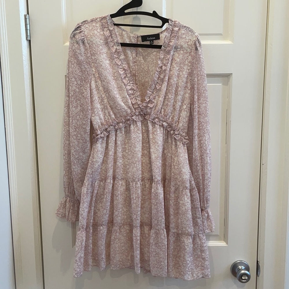 Pink floral dress
